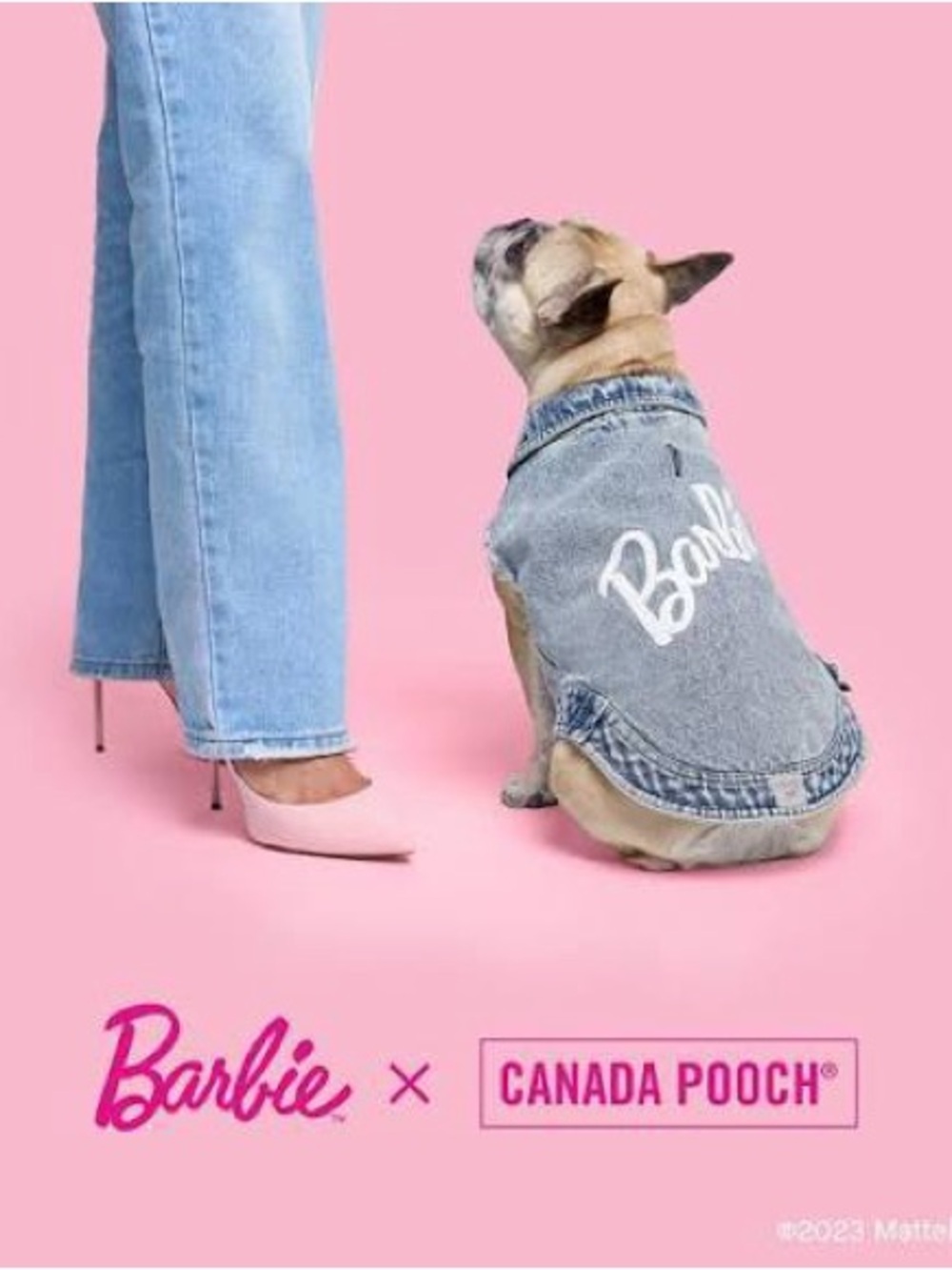 Barbie & Canada Pooch Denim Dog Vest NWT